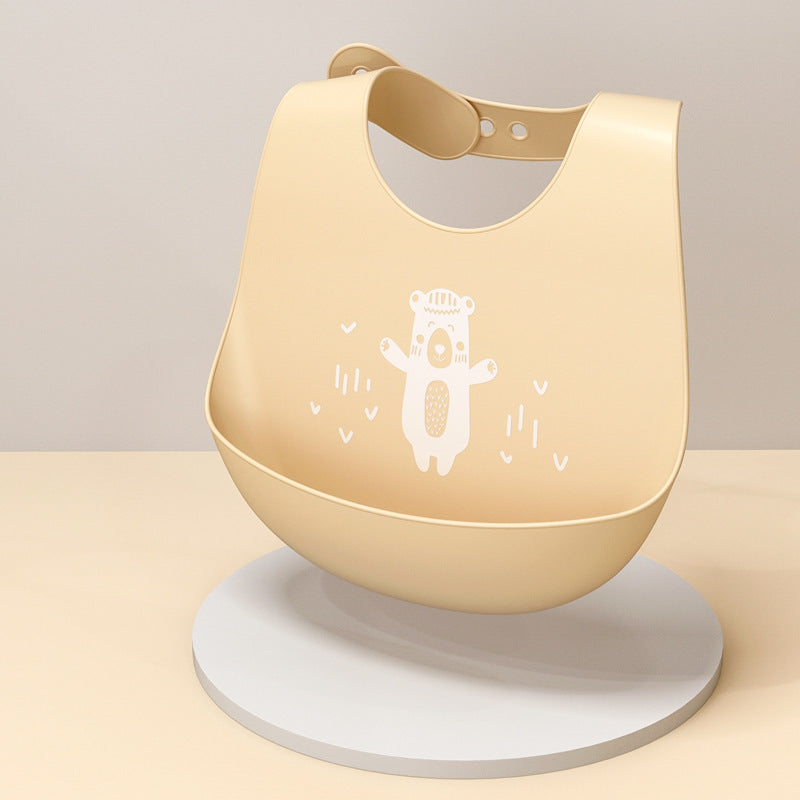 Bavoir Bébé Étanche en Silicone – Protection Totale pour Repas