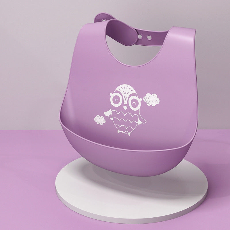 Bavoir Bébé Étanche en Silicone – Protection Totale pour Repas