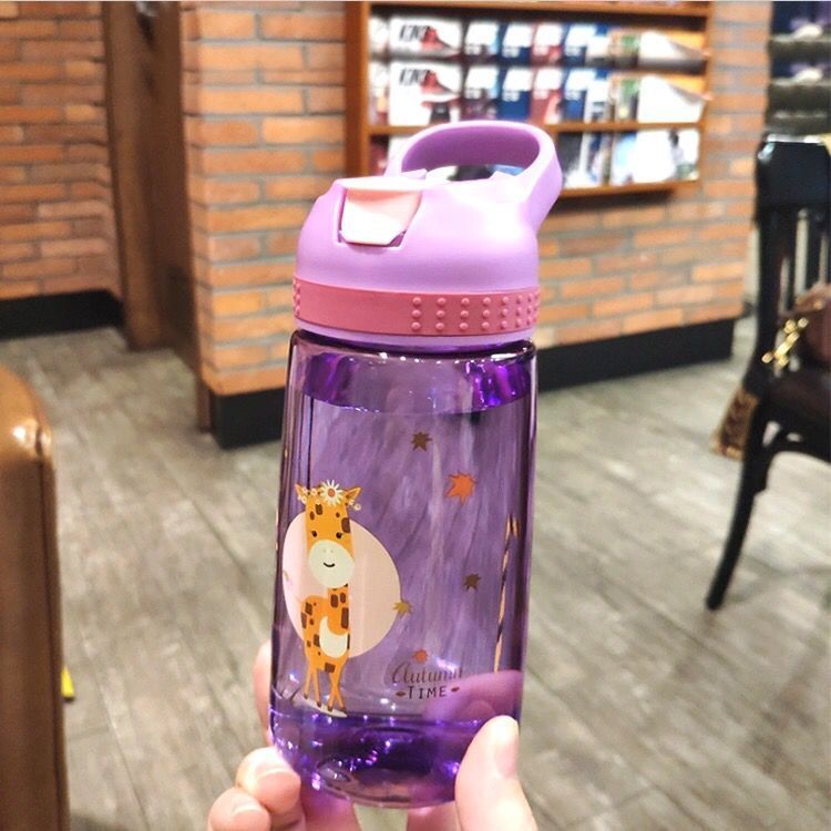 Gourde Bébé Portable – Design Cartoon et Anti-Fuite (450 ml)