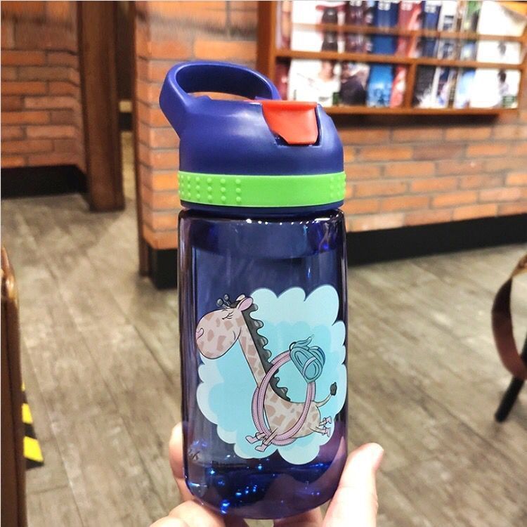 Gourde Bébé Portable – Design Cartoon et Anti-Fuite (450 ml)